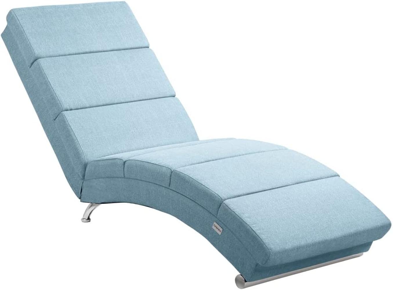 Casaria 'London' XXL ergonomische Relaxliege, Stoff blau Bild 1