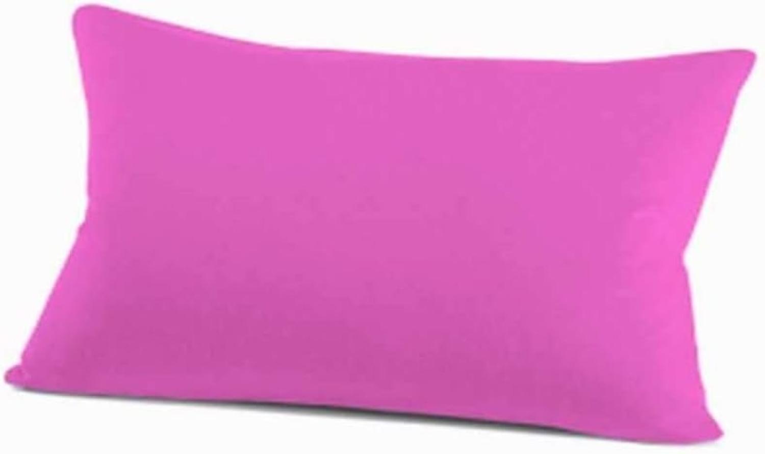 Schlafgut Kissenbezug Basic Jersey Baumwolle|Kissenbezug einzeln 40x60 cm| pink Bild 1