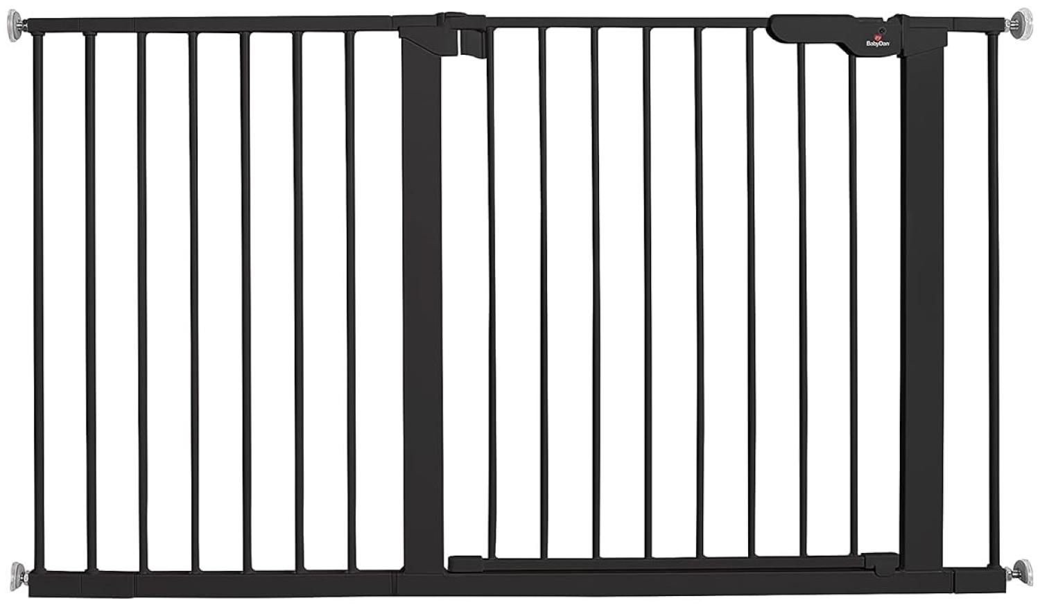 Extrabreit/Flur/Landung/Küche/Treppe und Baby-Druckschutzgitter 126-132,2 cm / 49,6"-52" Schwarz Bild 1