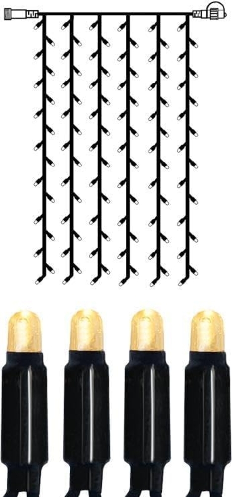 System LED "LED Eisregen-Lichterkette 1x2m" 102 LED´s, warmweiß, IP44 Bild 1