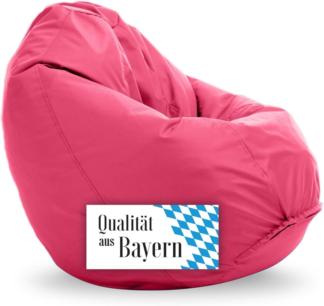 Bruni Sitzsack Classico L in Pink – XL Sitzsack mit Innensack zum Lesen, Abnehmbarer Bezug, lebensmittelechte EPS-Perlen als Bean-Bag-Füllung, aus Deutschland Bild 1