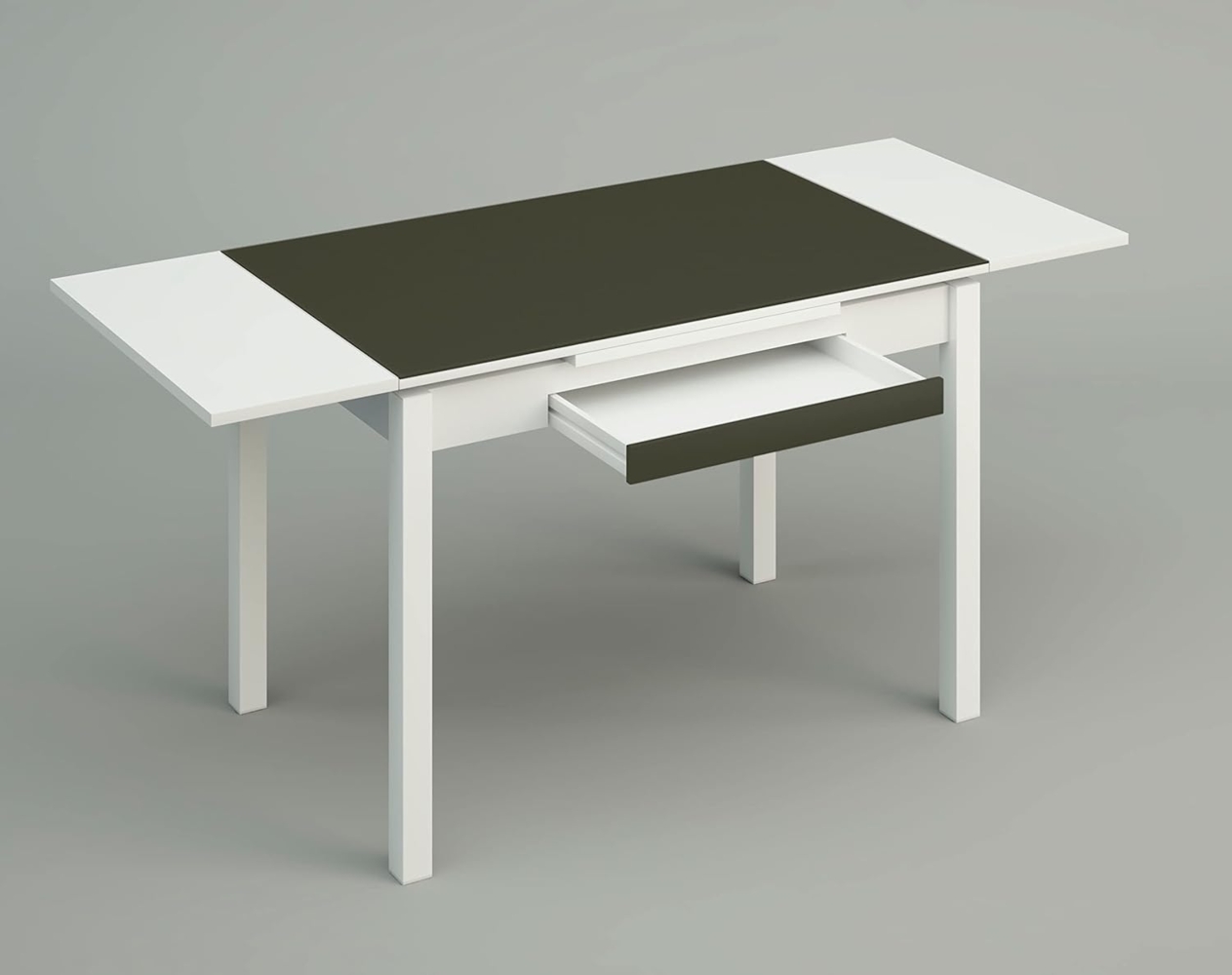 ASTIMESA Alas Cristal Küchentisch, Metall, Graphit, 100x60 cm Bild 1