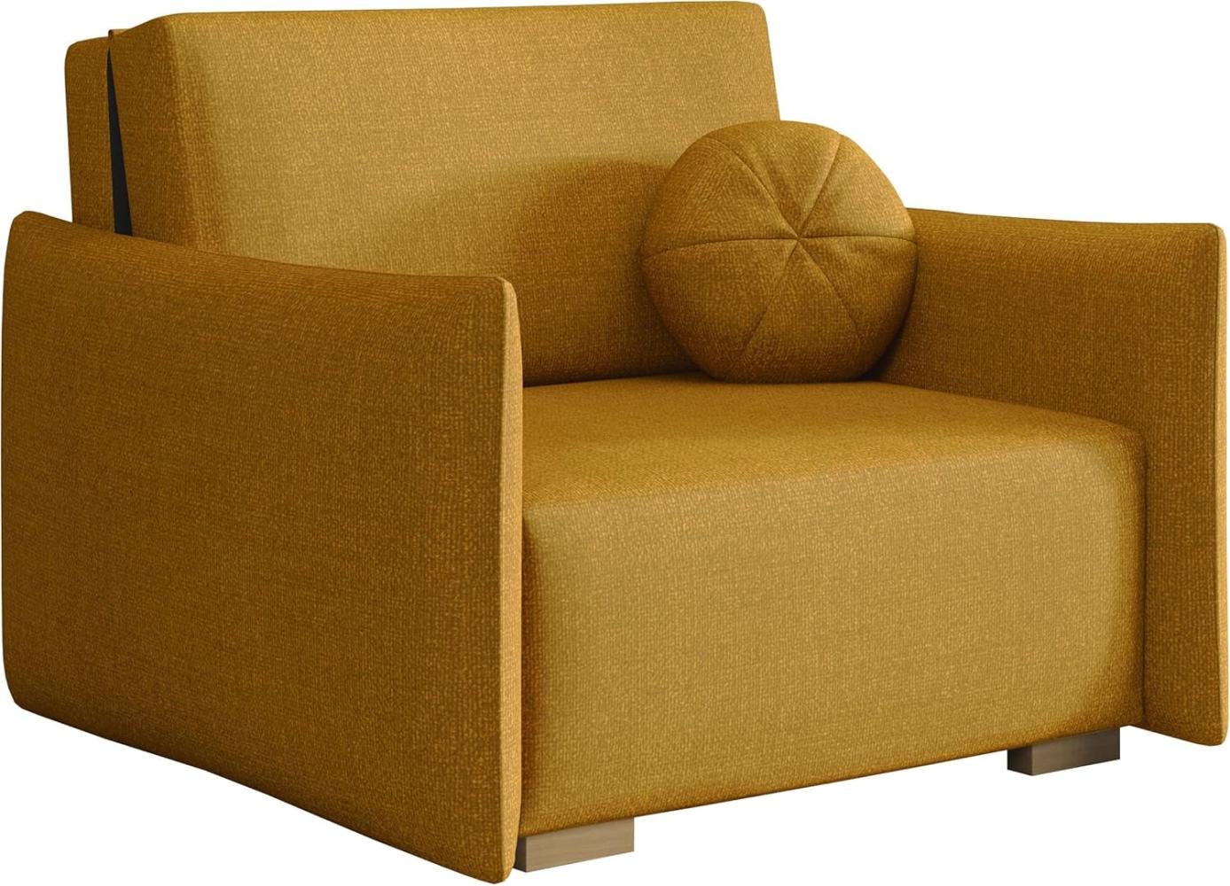 Sofa Viva Glov I mit Schlaffunktion, einsitzer Schlafsofa mit Bettkasten (Farbe: Soul 10) Bild 1