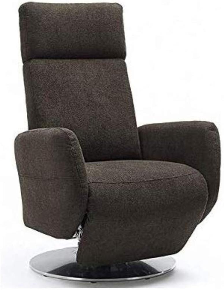 Cavadore TV-Sessel Cobra, Fernsehsessel mit 2 E-Motoren und Akku, Relaxfunktion, Liegefunktion, Ergonomie L, 71 x 112 x 82, Belastbar bis 130 kg, schlamm Bild 1