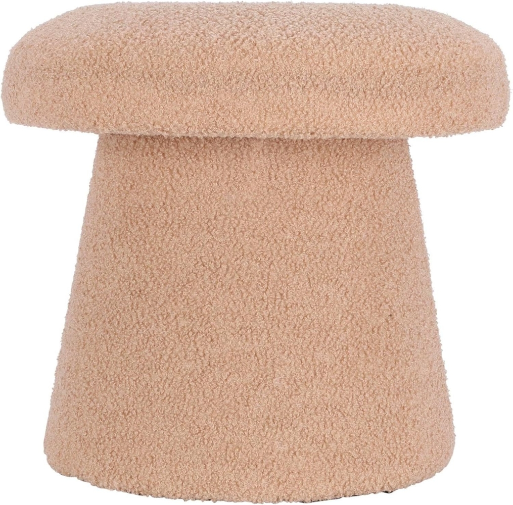 Well Home Pilzhocker 'Teddy', beige, Ø 43x38 cm Bild 1