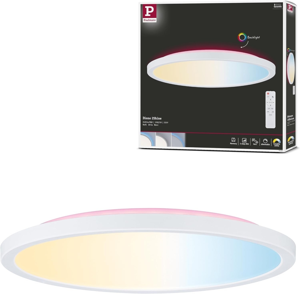 Paulmann 71191 LED Panel Atria Shine Backlight 290mm RGBW weiß dimmbar Bild 1