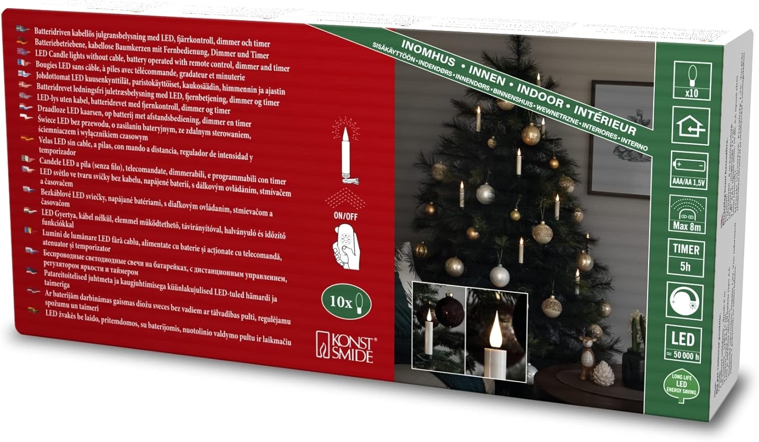 Konstsmide LED-Weihnachtsbaumkette kabellos 10er (1912-210) Bild 1