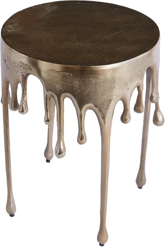riess-ambiente Beistelltisch LIQUID LINE Ø50cm gold (Einzelartikel, 1-St), Wohnzimmer · Aluminium-Metall · rund · Tropfen-Design · Modern Bild 1