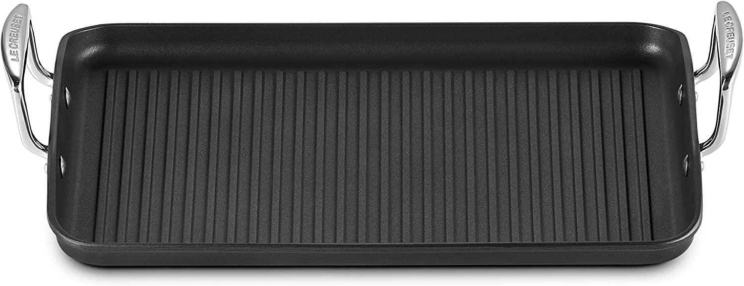 Le Creuset Grillplatte mit Rillen, Aluminium schwarz, 34 x 25 x 2 cm Bild 1
