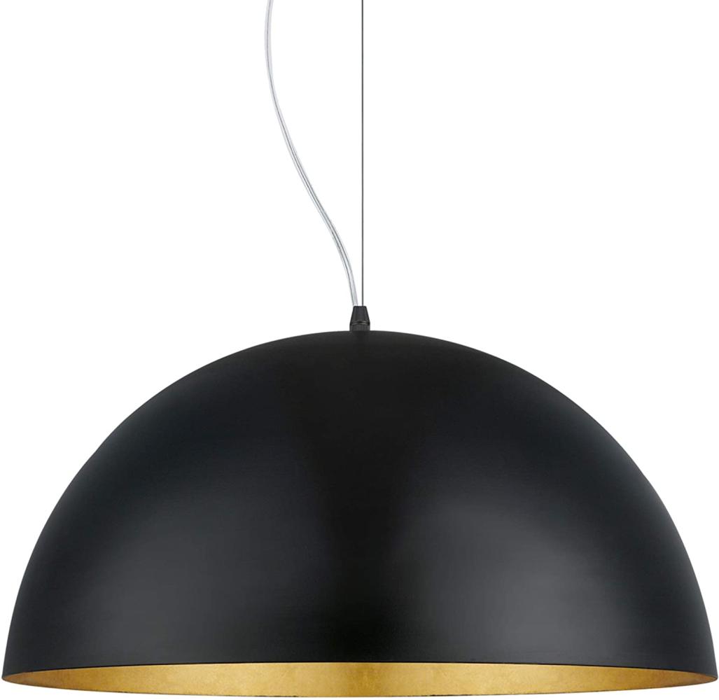 Eglo 94936 Hängeleuchte Gaetano 1 in schwarz, gold 1X40W H:150 Ø 53cm höhenverstellbar Bild 1