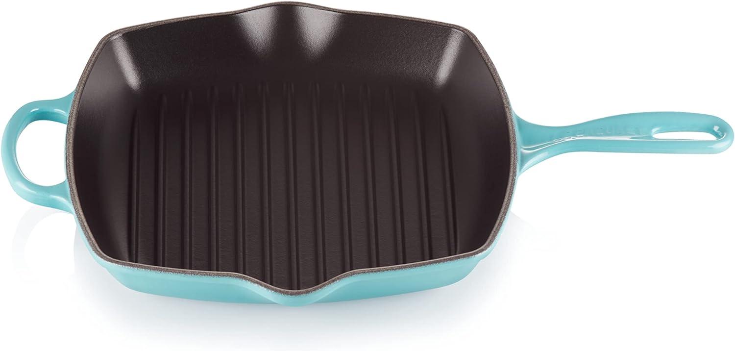 Le Creuset Signature Gusseisen-Grillpfanne Quadratisch 26 cm Karibik Bild 1