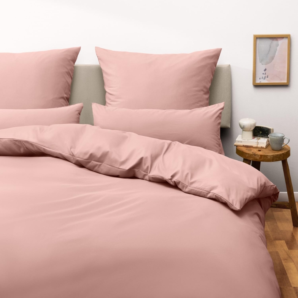 Blumtal Bettwäsche 200x220 cm & 2 Kissenbezüge 80x80 cm - Bettbezüge aus Atmungsaktivem Mikrofaser, Superweiches Bettbezug Set, Oeko-Tex Zertifiziert, 3teilig - Rose Bild 1