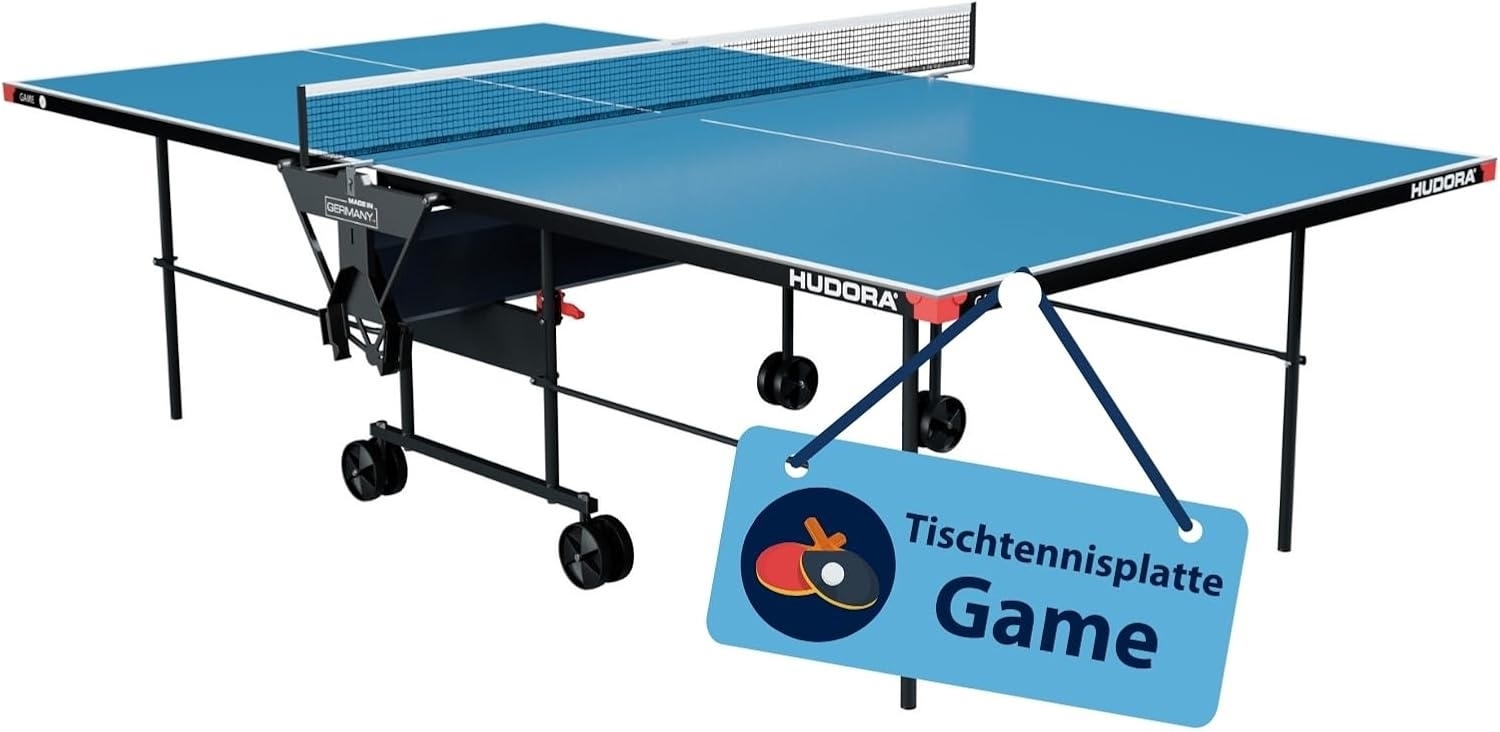 Hudora 'Game' Tischtennisplatte, Melaminharzplatte blau, 274 x 180 x 91 cm Bild 1