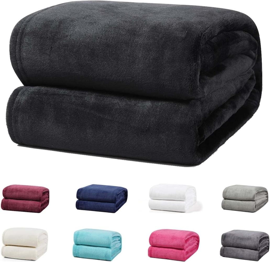 Wohndecke Luxury Kuscheldecke, 150x200 cm, 220x240 cm, 230x270 cm, Buymax, super weiche Fleece-Tagesdecke, Sofadecke Bild 1