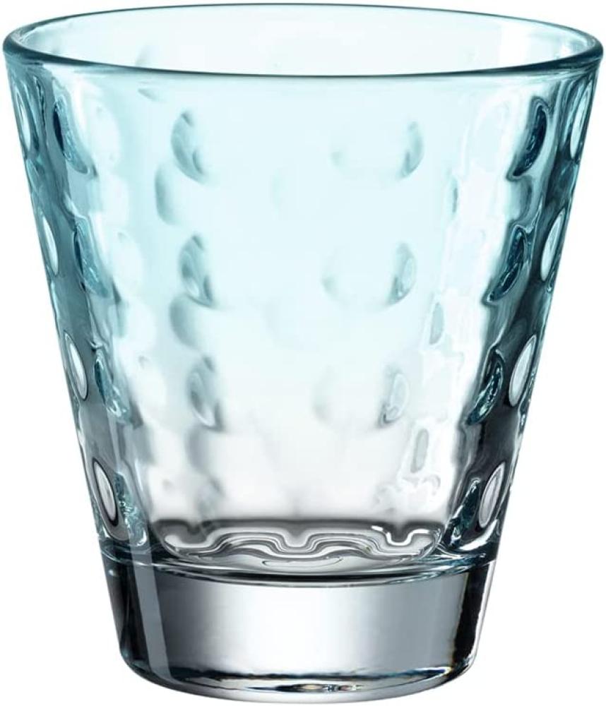 Leonardo Trinkglas Optic, Becher, Wasserglas, Kalk-Natron Glas, mint, 215 ml, 025895 Bild 1