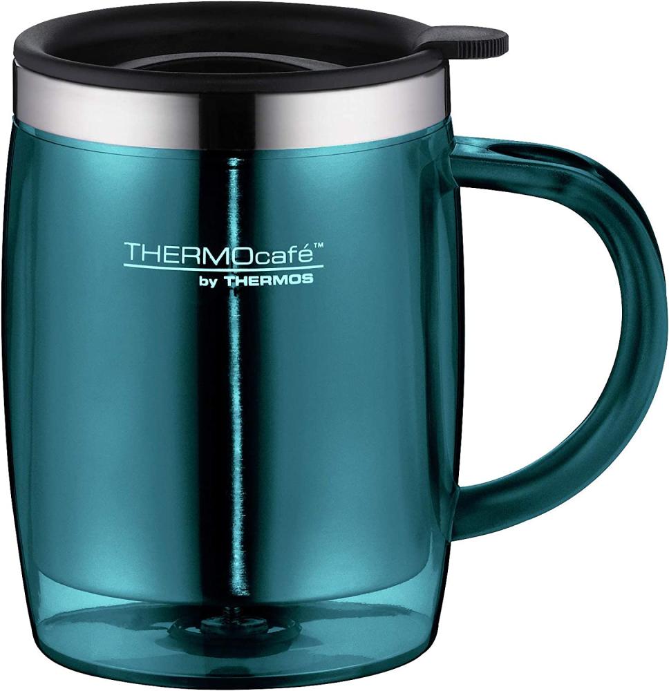 THERMOS 'Desktop Mug' Thermobecher, Edelstahl/PP, teal, 350 ml Bild 1