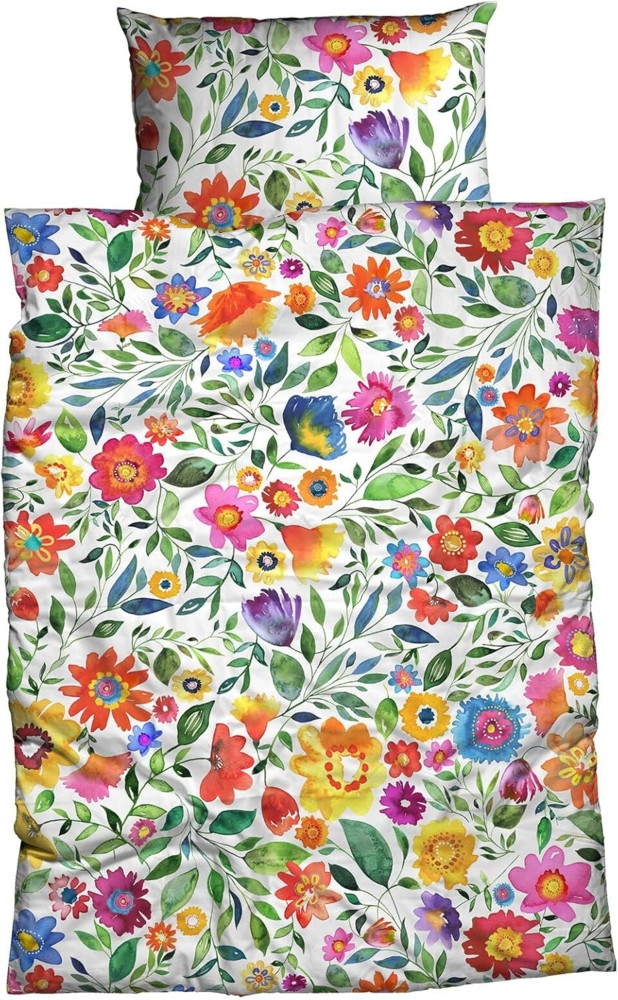Traumschlaf Mako Satin Bettwäsche Malinda 2 multicolor|135x200 cm + 80x80 cm Bild 1