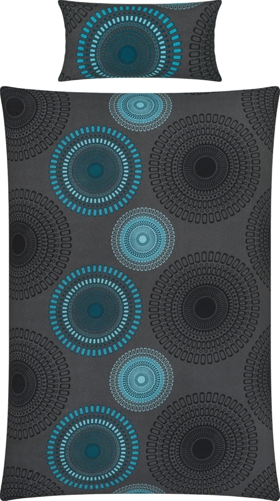 REDBEST Bettwäsche Bettwäsche, Biber, 2 teilig, Kreise Bild 1