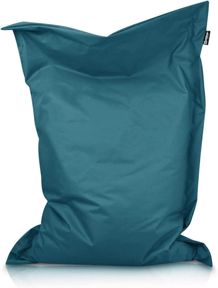 BuBiBag XXL Sitzsack, Outdoor Sitzsäcke für Kinder und Erwachsene, Bodenkissen Beanbag Fatboy wetterfest (Petrol 210x130 cm) Bild 1