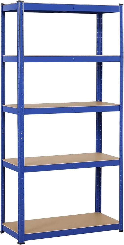 Grafner® Lagerregal 180x90x45 cm mit 5 Böden max. 1325 kg Metall Blau Kellerregal Schwerlastregal St Bild 1