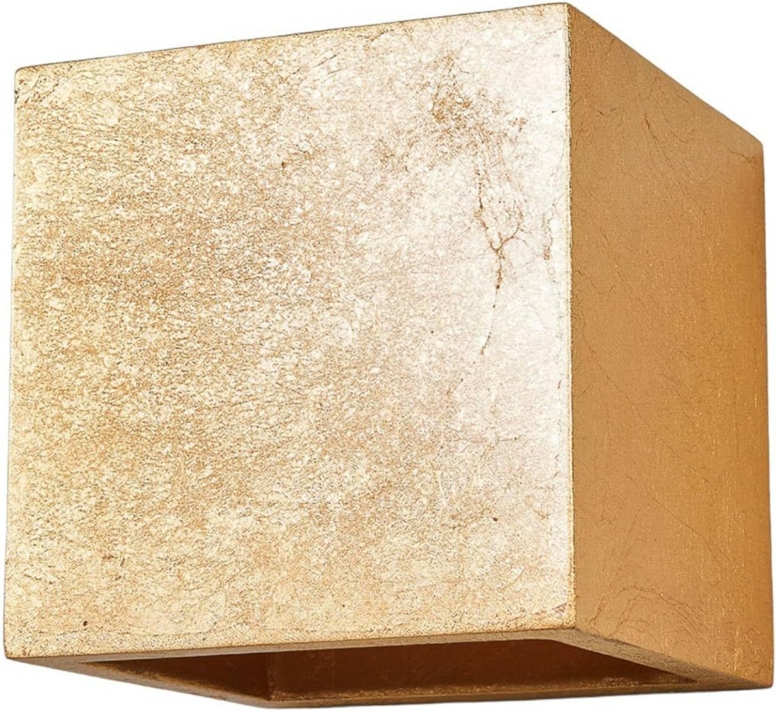 Lindby Wandleuchte Yade, Gips Gold / Messing IP20, 1 x 20 W Bild 1