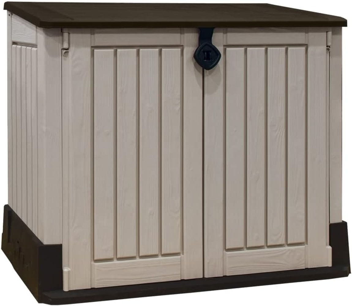 Keter Store-It Out Midi Gartenlager aus Kunststoff, Schuppen, Beige und Braun, 130 x 74 x 110 cm 17197253 Bild 1