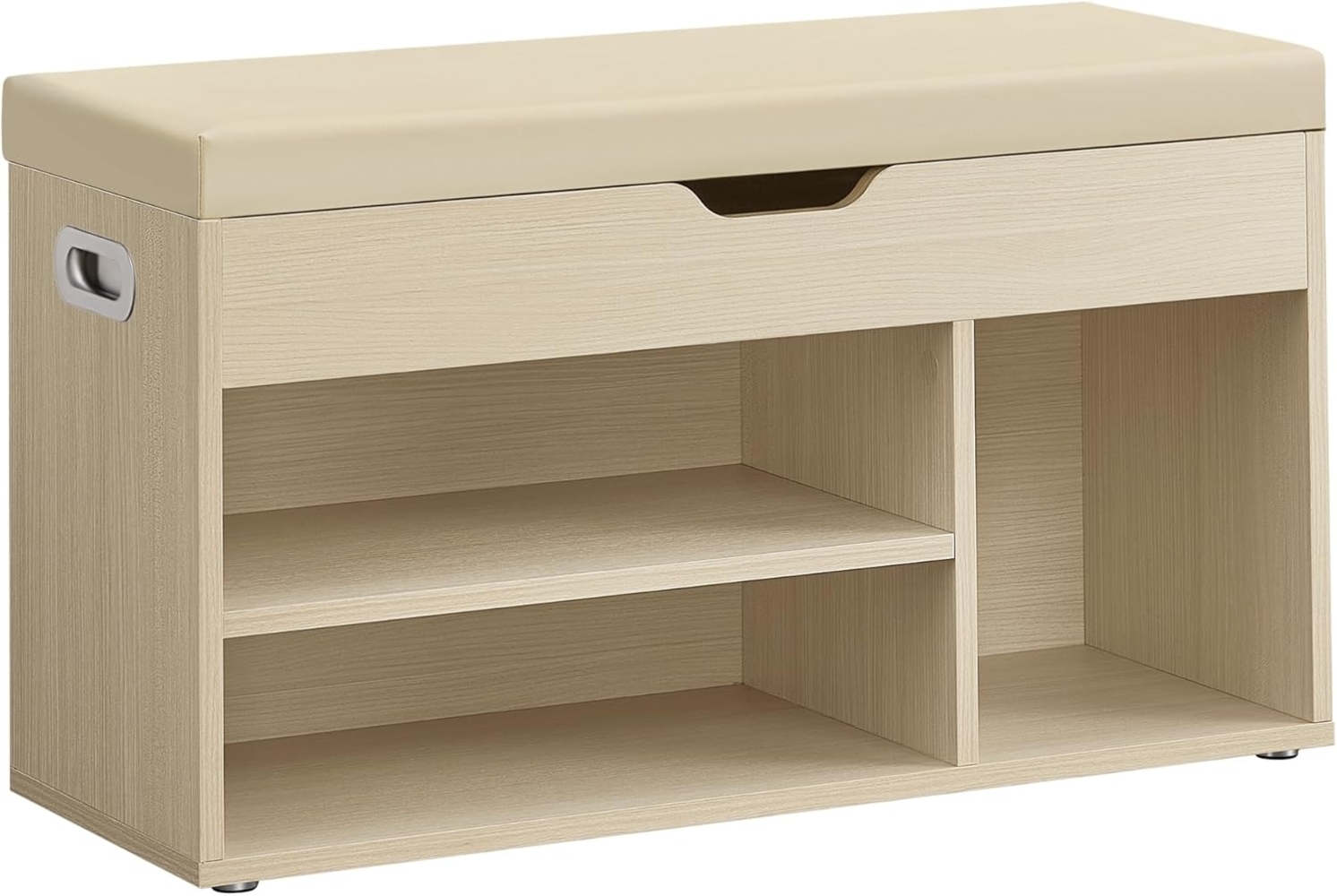 Vasagle Schuhbank mit Sitzfläche, Holzspanplatte, 30 x 80 x 44 cm, naturbeige Bild 1