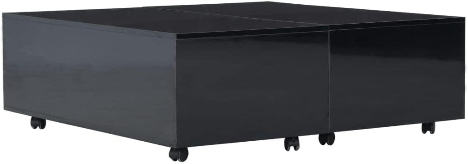 vidaXL Couchtisch Hochglanz-Schwarz 100×100×35 cm Bild 1