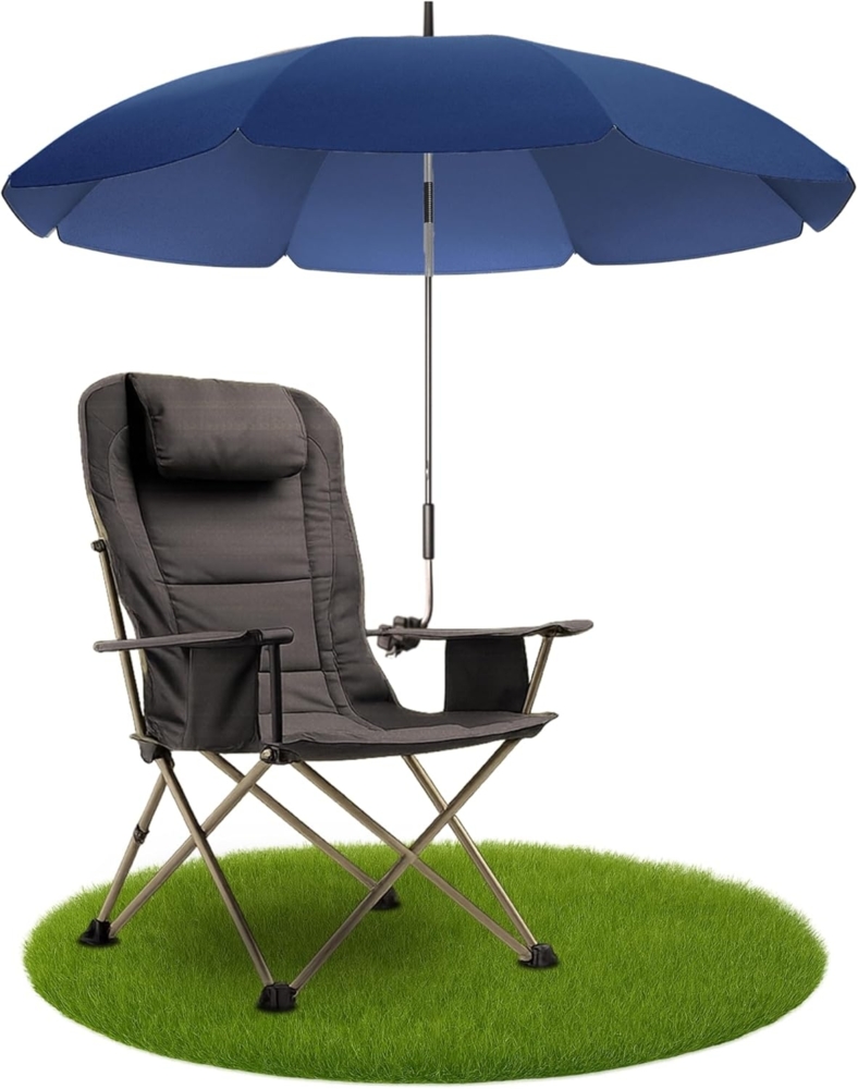 Styngard Sonnenschirm Stuhl Sonnenschirm für Liegestuhl mit UV Schutz 50+/120 cm Durchmesser Bild 1