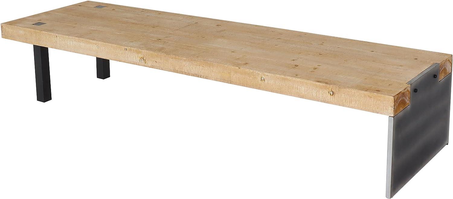 Sitzbank HWC-L75, Esszimmerbank Bank Garderobenbank, Industrial Massiv-Holz MVG-zertifiziert 200cm, natur Bild 1