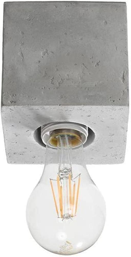 Deckenleuchte, Beton Grau, Würfel-Design, H 10 cm Bild 1