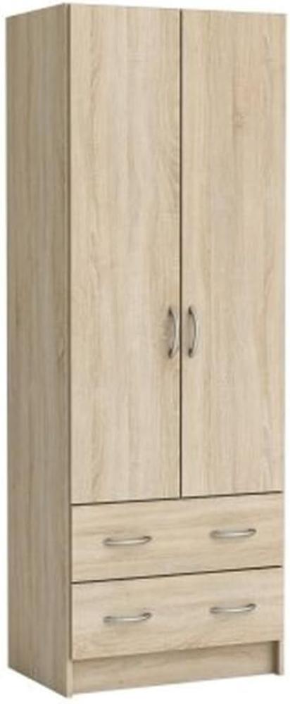Kleiderschrank >Dual< in Sonoma Eiche aus Holzwerkstoff - 61 x 170 x 41 cm (BxHxT) Bild 1