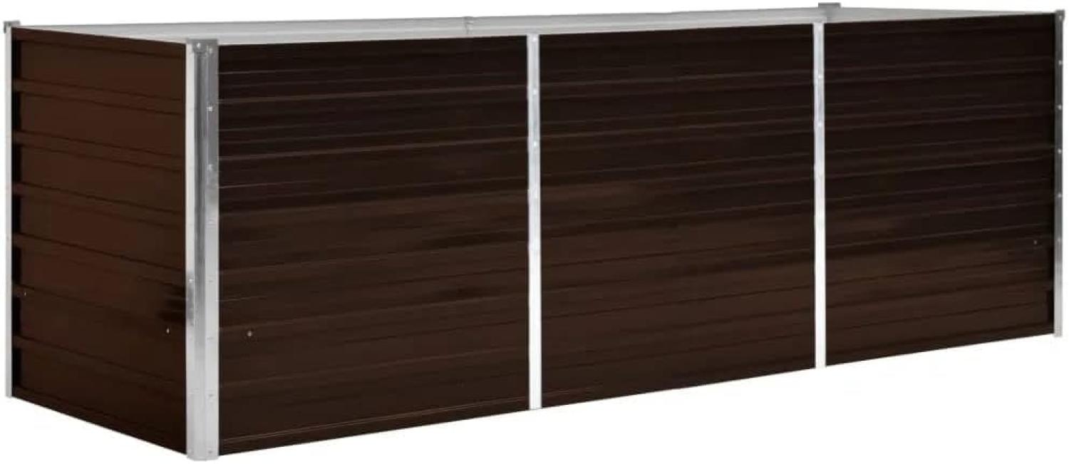 vidaXL Garten-Hochbeet Braun 240 x 80 x 77 cm Verzinkter Stahl 45713 Bild 1