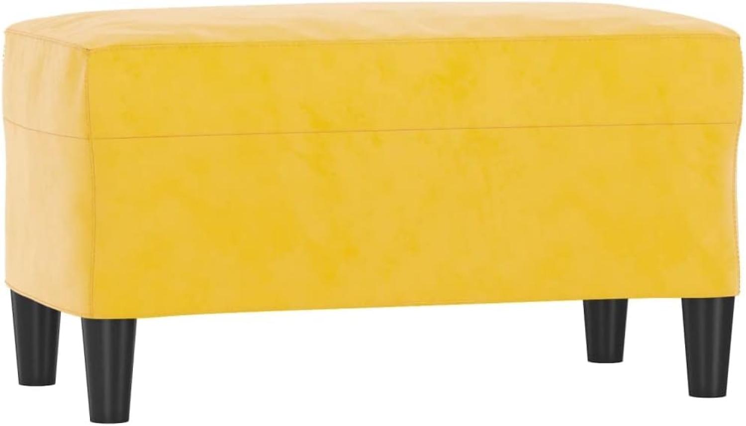 vidaXL Sitzbank Gelb 70x35x41 cm Samt 349403 Bild 1