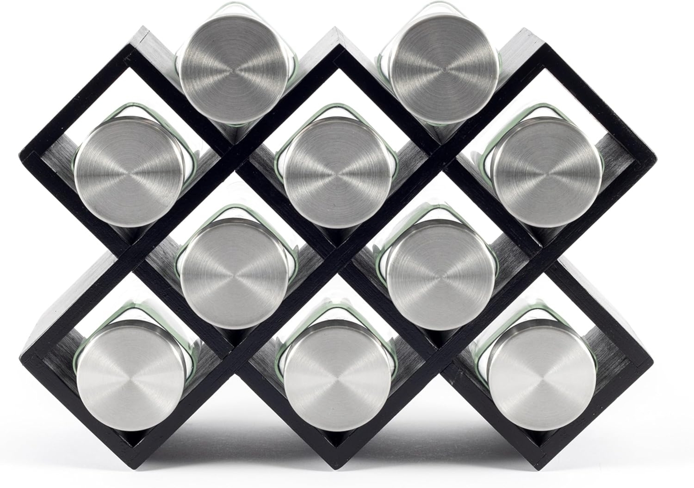 Hanseküche Gewürzregal Gewürzregal aus Holz – FSC®-zertifiziert, Komplettset inkl. Gläser und Streuaufsatz 1-tlg, Komplettset aus nachhaltigem und zertifiziertem Bambusholz Bild 1