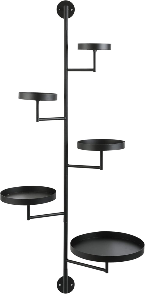 MICA Decorations Perry Wandregal - L36 x B30 x H120 cm - Metall - Schwarz Bild 1