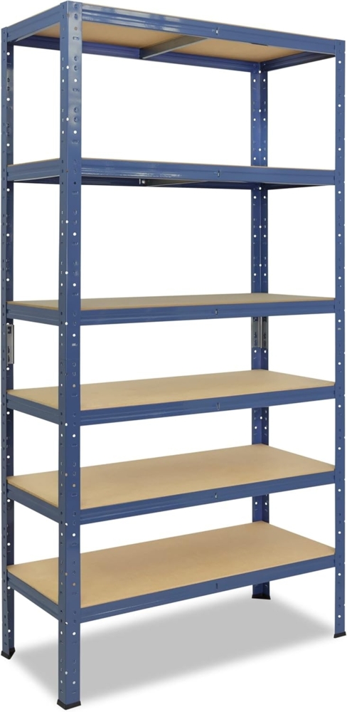 shelfplaza HOME 200x50x40 cm Schwerlastregal in blau mit 6 Böden und 145 kg Traglast pro Boden Bild 1