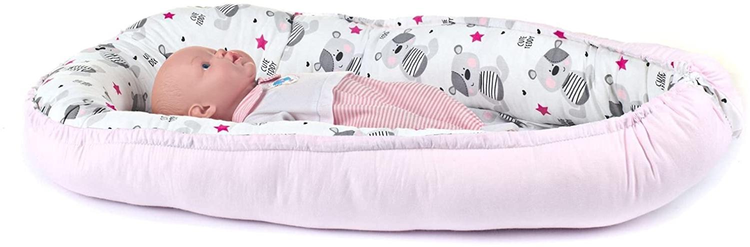 Multifunktionale Kuschelnest Babynest Kokon für Babys und Säuglinge, Nestchen, Reisebett, 100% Baumwolle, antiallergisch Bild 1