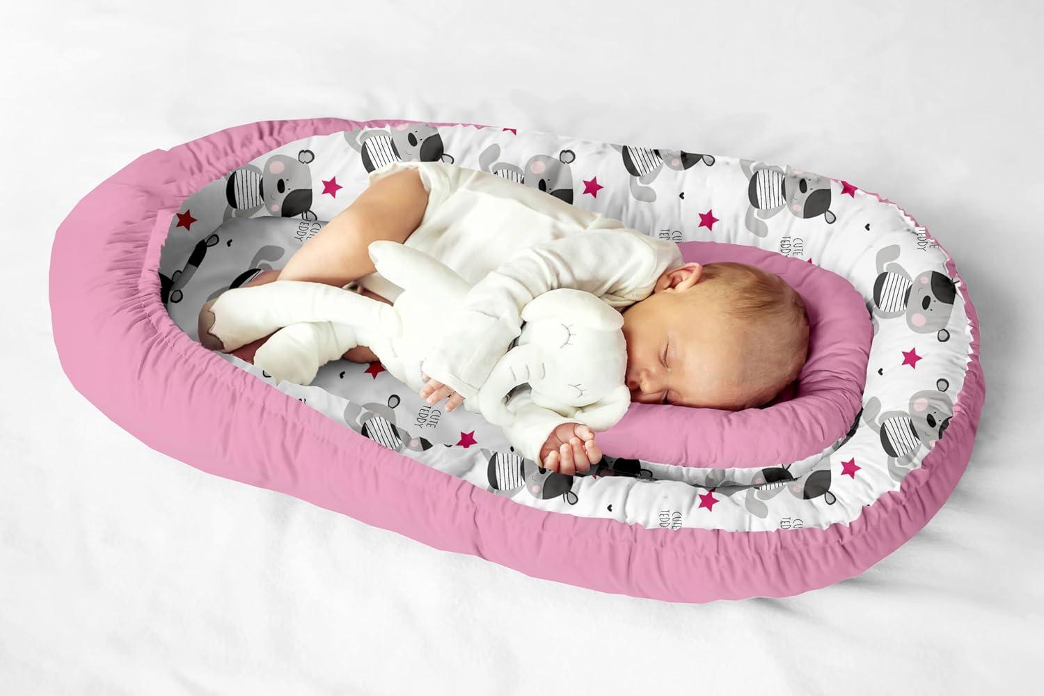 Multifunktionale Kuschelnest Babynest Kokon für Babys und Säuglinge, Nestchen, Reisebett, 100% Baumwolle, antiallergisch Bild 1