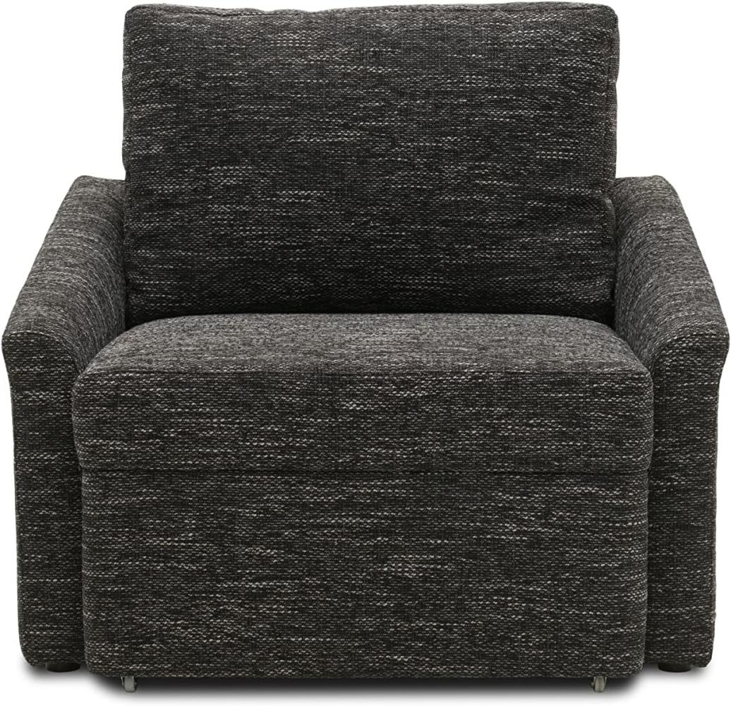 DOMO. collection Relax Sessel | Dauerschläfer Boxspring Sofa mit Schlaffunktion | Schlafsessel Gästebett Schlafsofa | 108 x 96 x 86 cm | schwarz Bild 1