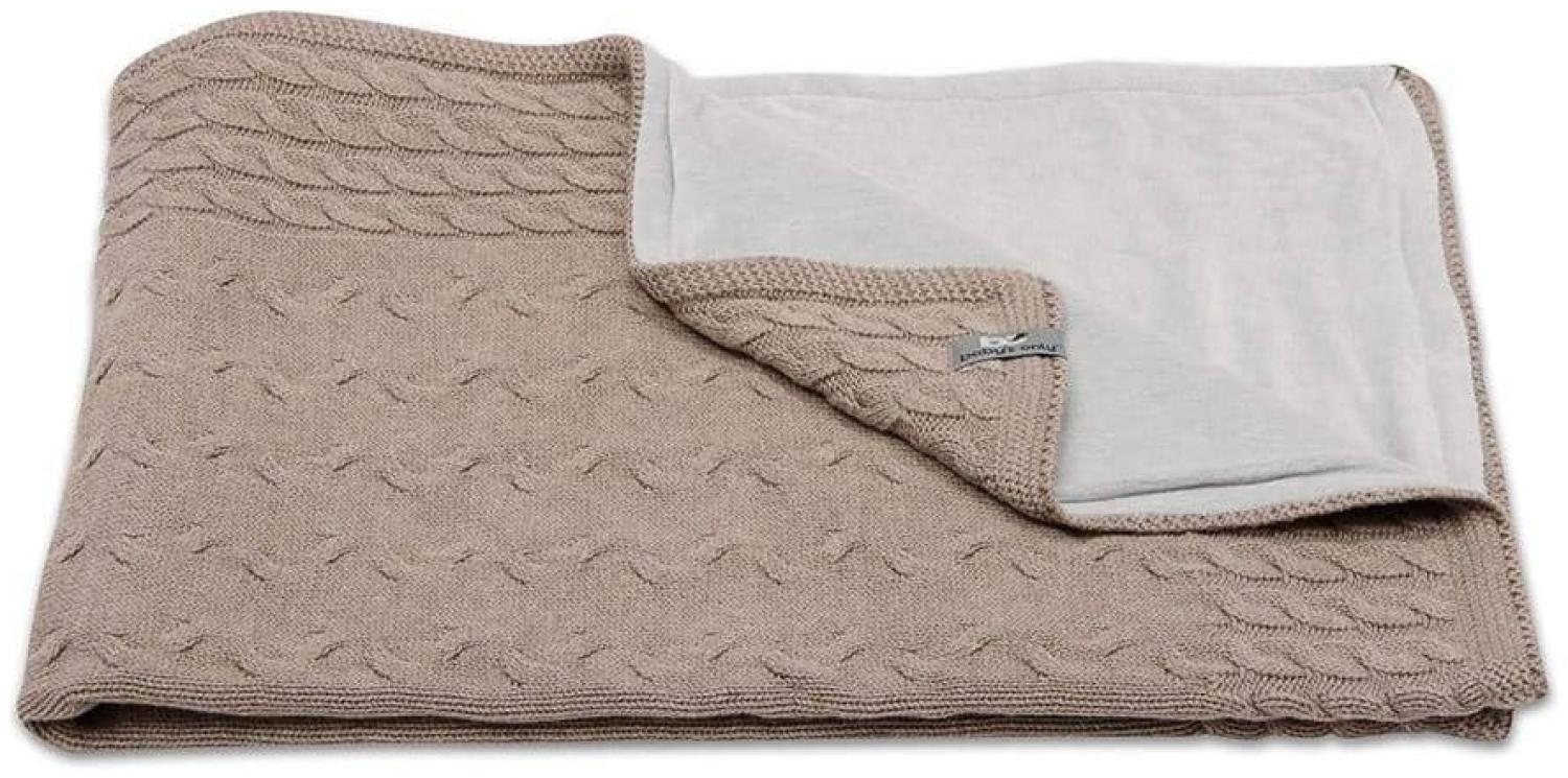 Baby´s Only Nickistoff Kinderdecke 'Cable' taupe, 100 x 135 cm Bild 1