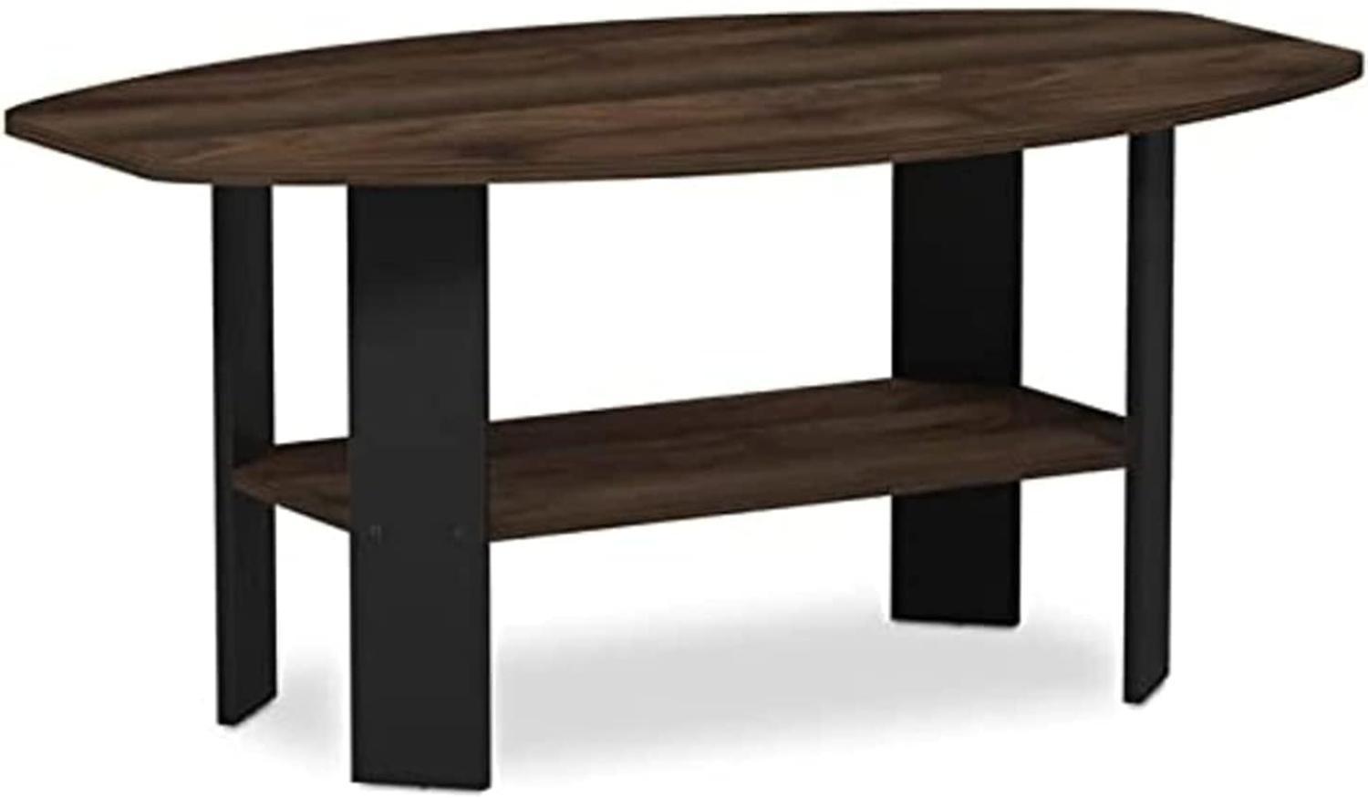 Furinno Simple Design Couchtisch, holz, Columbia Walnut/Schwarz, 54. 61 x 54. 61 x 41. 28 cm Bild 1