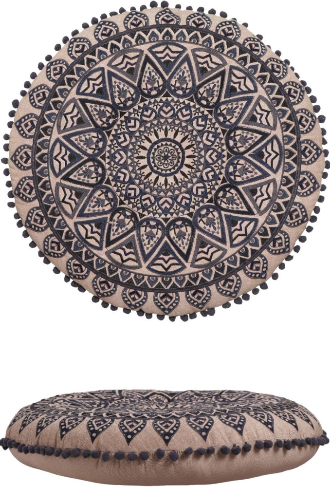 Marrakesch Orient & Mediterran Interior Pouf Arabisches Bodenkissen Aziza 55cm, Sitzkissen, Sitzpouf, Handarbeit Bild 1