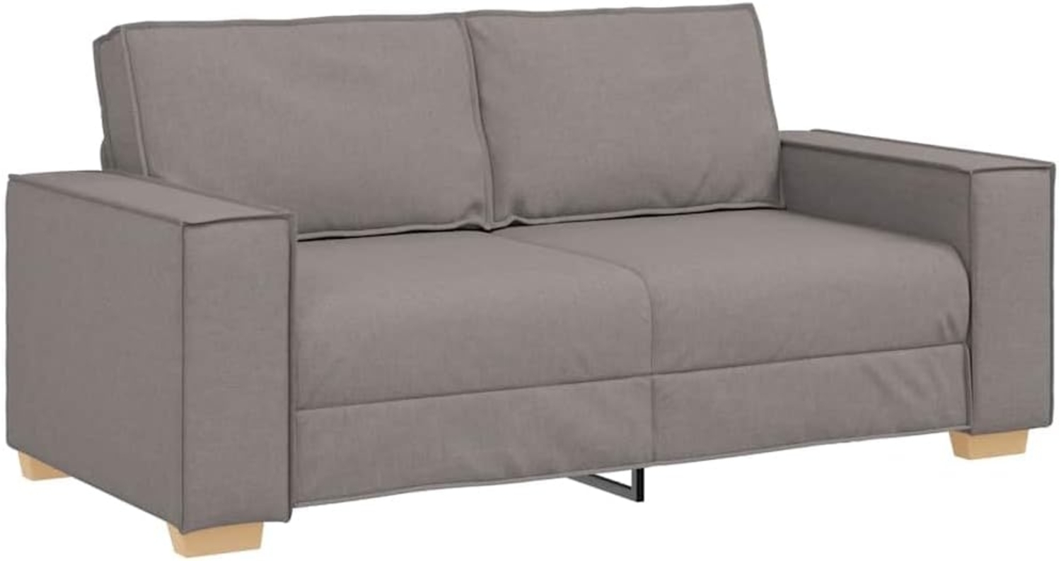 vidaXL 2-Sitzer Sofa Taupe 140 cm Stoff 4104986 Bild 1