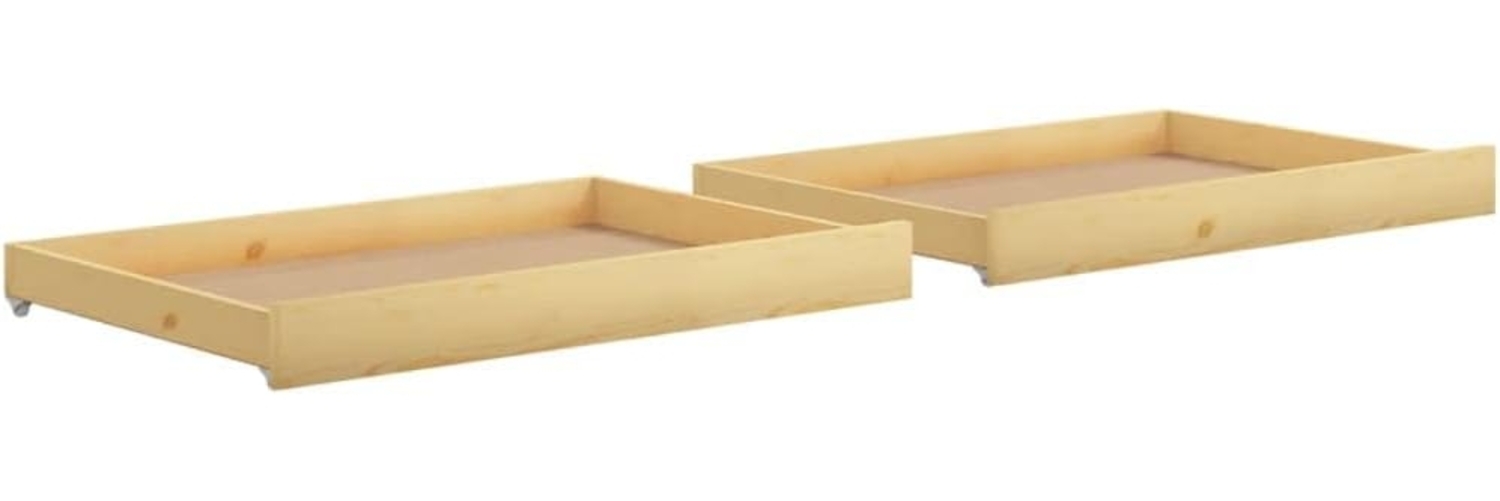 Schubladen für Tagesbetten 2 Stk. Kiefer Massivholz Bild 1