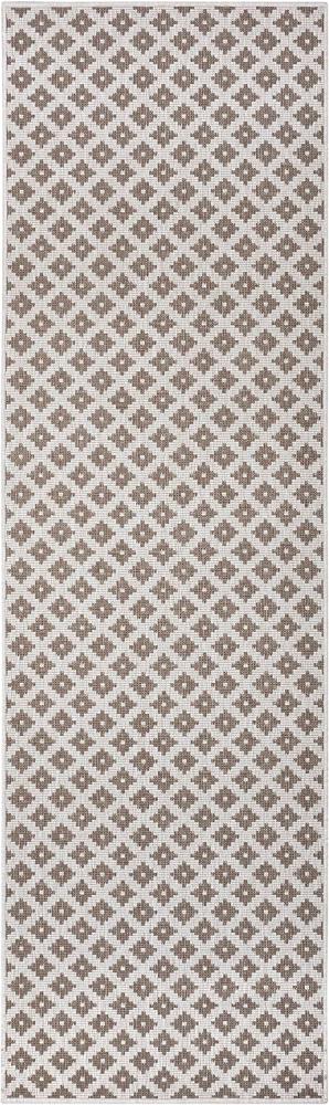 In- & Outdoor Wendeteppich Nizza Beige Creme - 80x350x0,5cm Bild 1