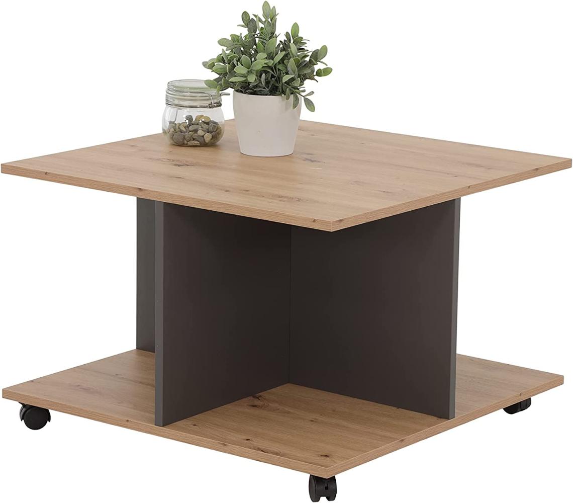 Couchtisch Bryan - Artisan Eiche - auf Rollen Bild 1