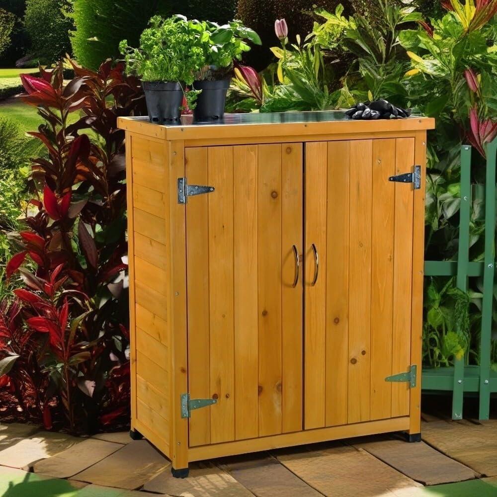 Gartenschrank, natur 75 cm × 40 cm × 90 cm Bild 1