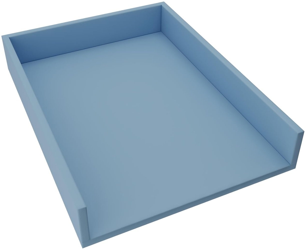 REGALIK Wickelaufsatz für Kommode 72x50 cm - Abnehmbar Wickeltischaufsatz für Kommode in Blau - Abgeschlossen mit ABS Material 1mm Bild 1