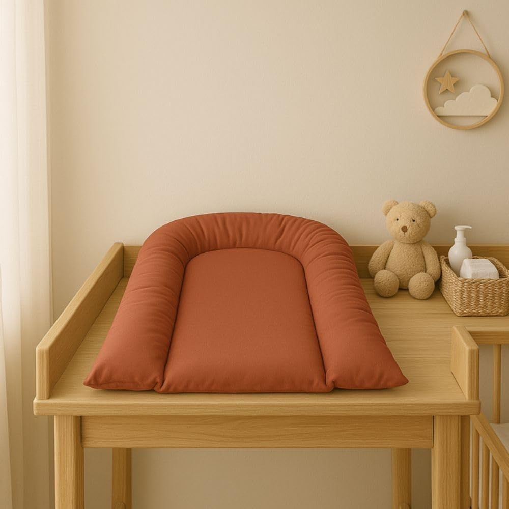 EASY DORT | Wickelauflage 70x45 cm | geneigte Wickelauflage 45x70 cm | waschbar & wasserdicht | erhöhte Kanten | Kopfschutz | Baumwolle mit Acrylbeschichtung | Hergestellt in Frankreich | Bild 1